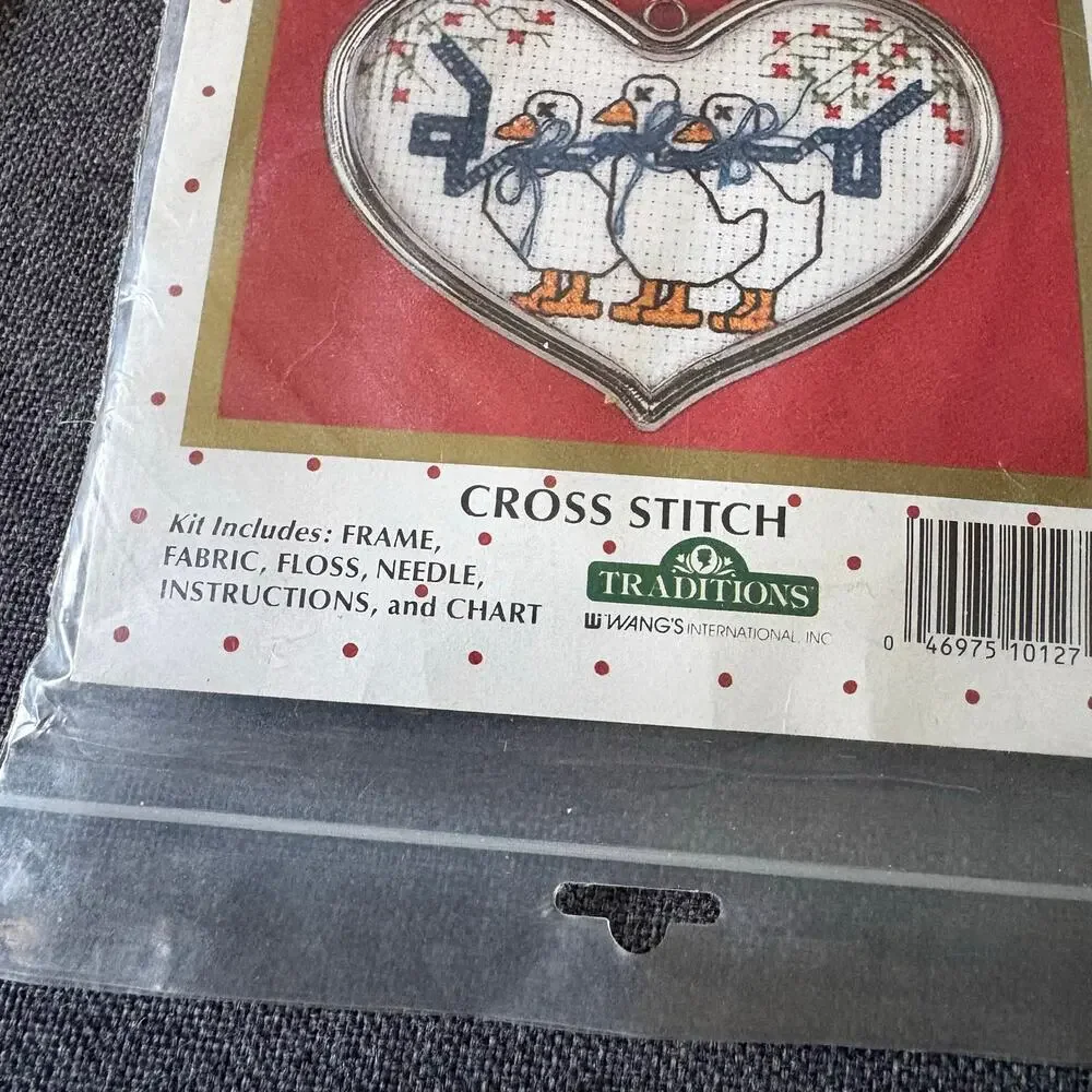 Holiday Geese Christmas Vintage Counted Cross Stitch Kit by Traditions - 1980s